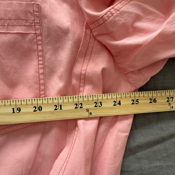 Free People We The Free Happy Hour Poplin Top Oversized Long Sleeve Pink Large - Picture 4 of 11